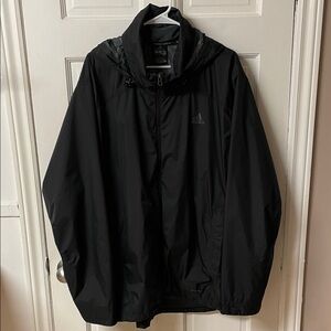 Adidas outdoor Climaproof black mesh lined athletic spring jacket men’s size 2XL